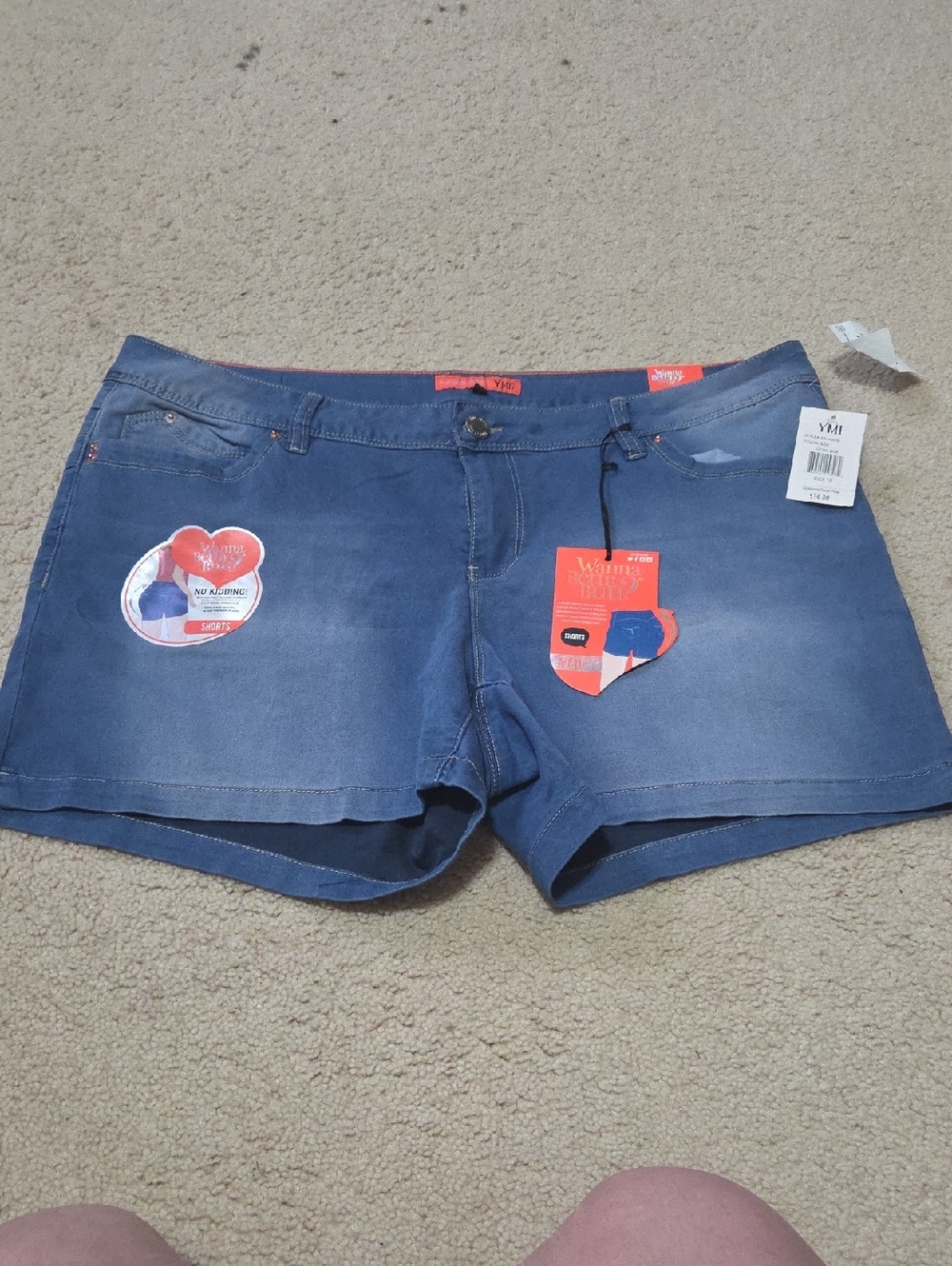 Ymi Dark Blue Denim Women's Shorts